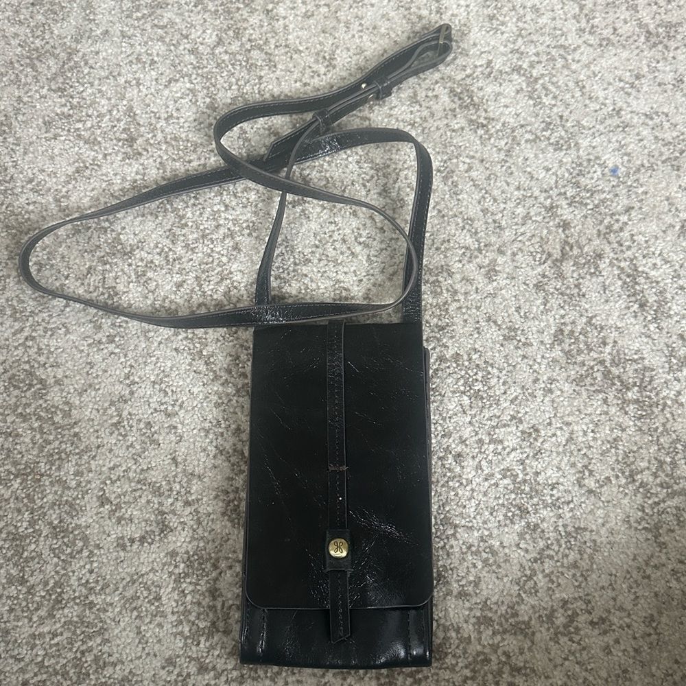 HOBO Chocolate Brown Leather Bandolier Crossbody Bag